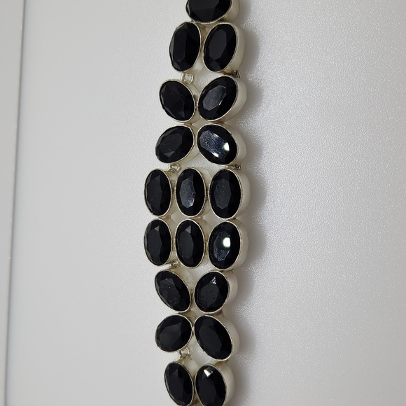 Nwot! Sterling black onyx large bracelet - Picture 4 of 8